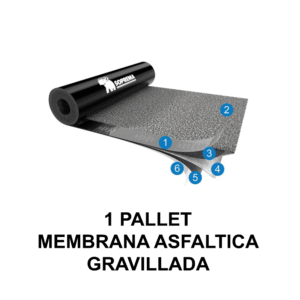 1 Pallet de Membrana Asfaltica Gravillada 1x10 4,5k/2mts (27 unidades)