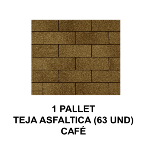 Pallet de Teja Asfáltica 3.0 M2 Café (63 unidades)