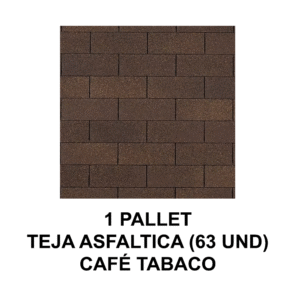 Pallet de Teja Asfaltica 3.0 M2 Café Tabaco (63 unidades)